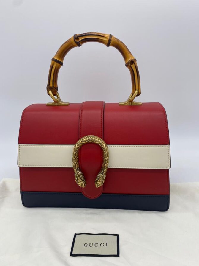 Gucci Tricolor Dionysus Bamboo Top Handle Medium Bag