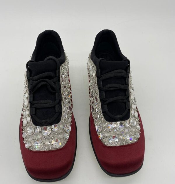 Miu Miu Maroon Crystal Shoes Size 38