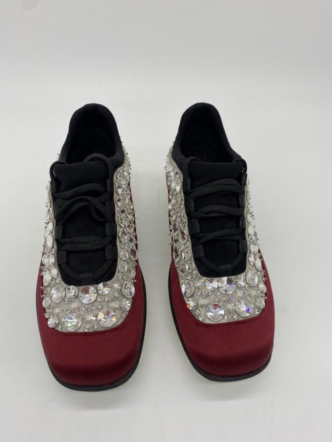 Miu Miu Maroon Crystal Shoes Size 38