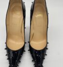 Christian Louboutin Black Patent Leather Diamond Spike Pump Size 40.5