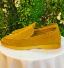 LORO PIANA Yellow Moutarde Loafer Men Shoes Size 43.5