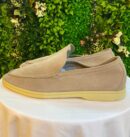 Loro Piana Beige Loafer Men Shoes Size 43.5