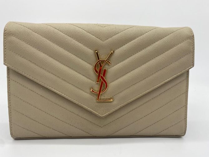 Yves Saint Laurent Grain de Poudre Chain Wallet